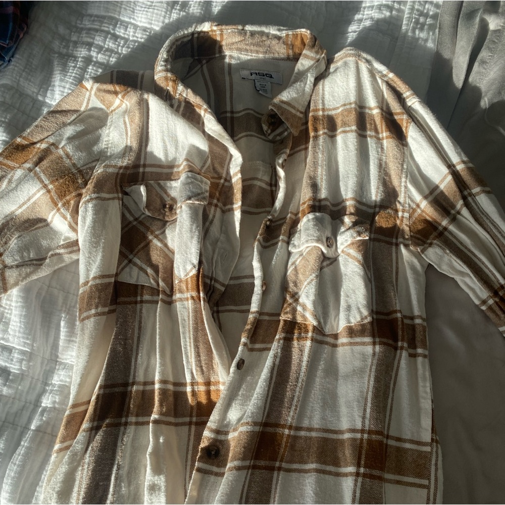 brown flannel